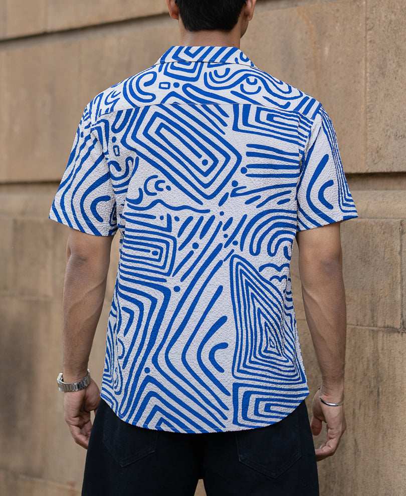 Royal Abstract Print Shirt