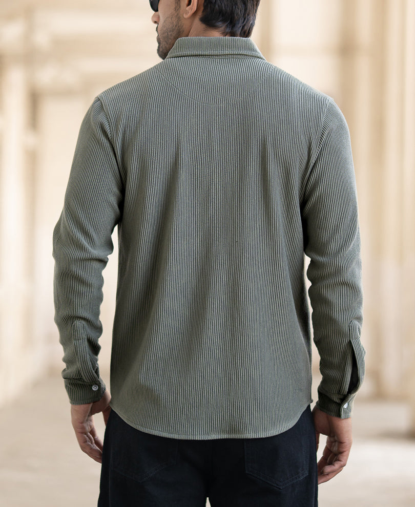 Agave Green Regular Fit Full Sleeves Shirt