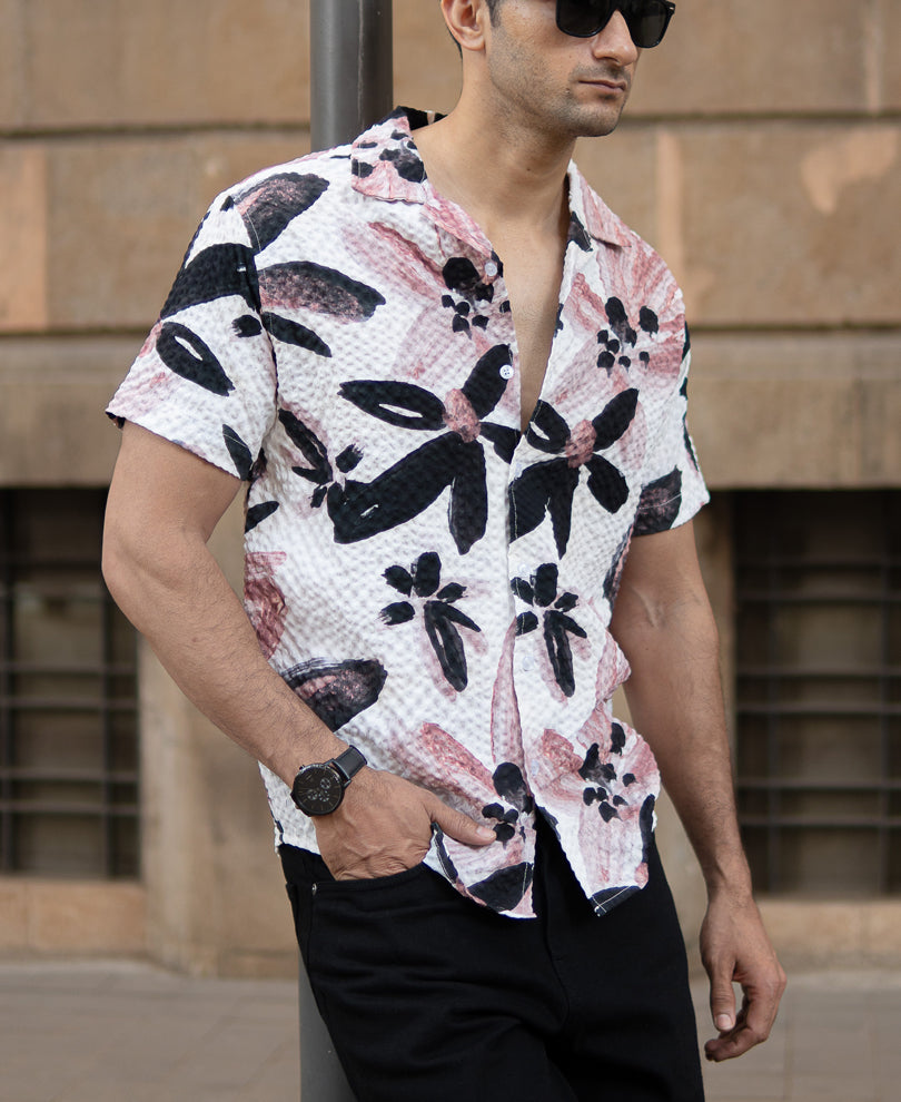 Floral Print Structured Shirt