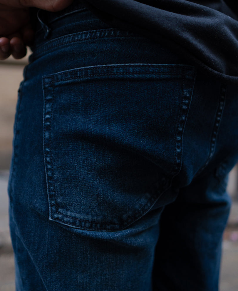 Dark Blue Regular Fit Denim Jeans