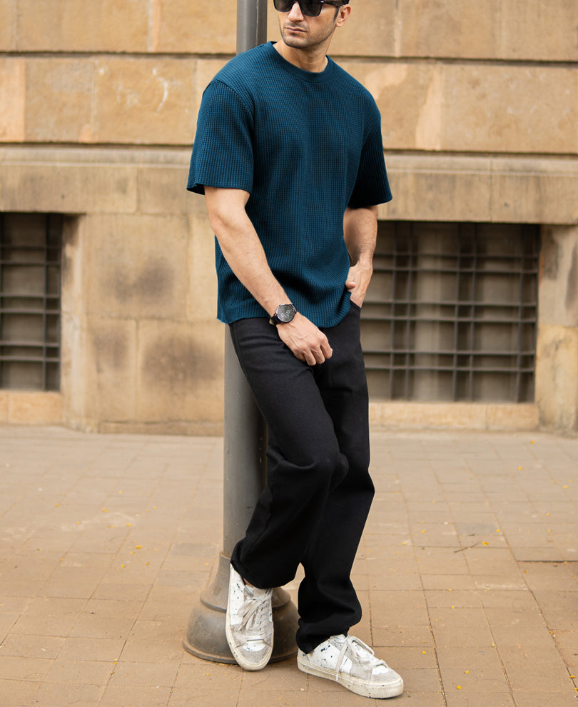 Blue Coral Structured T-Shirt