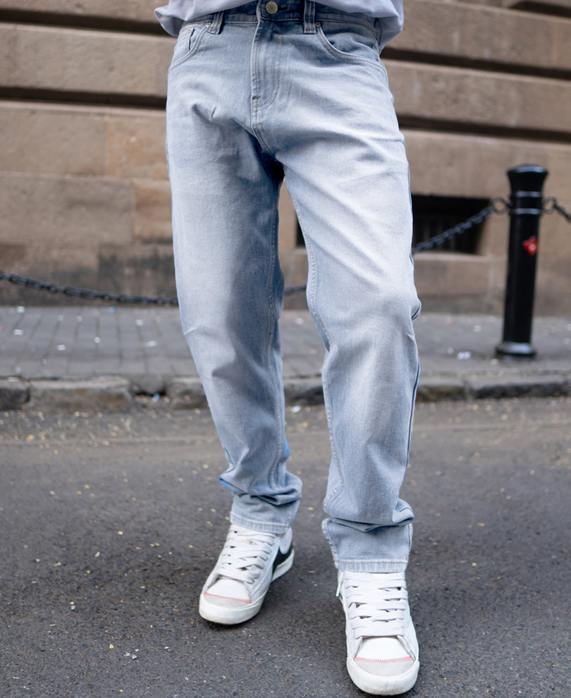 Light Blue Regular Fit Denim Jeans