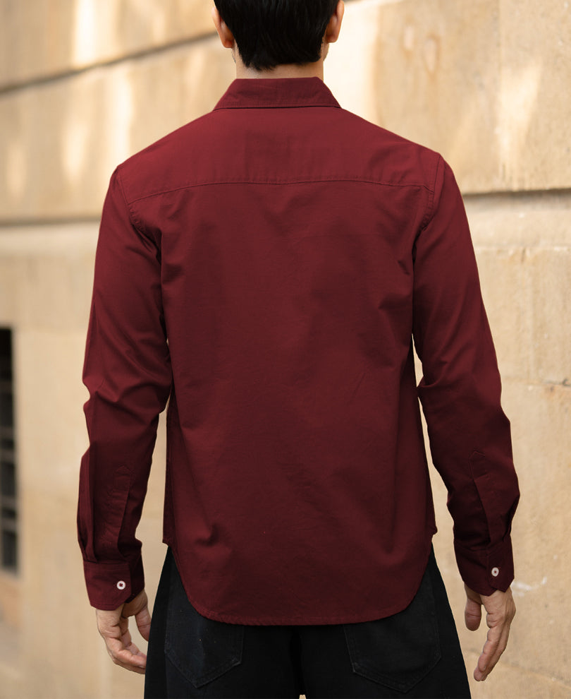 Maroon Lightweight Oxford Shirt