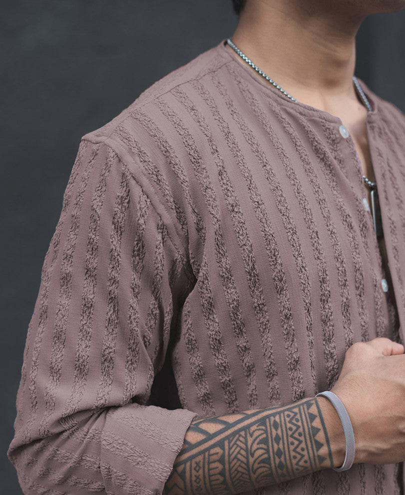 Onion Structured Henly Nack Full Sleeves Shirt