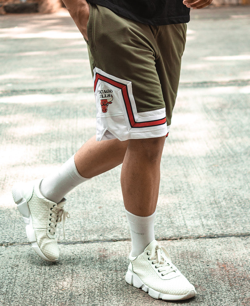 Olive Green Bulls Shorts