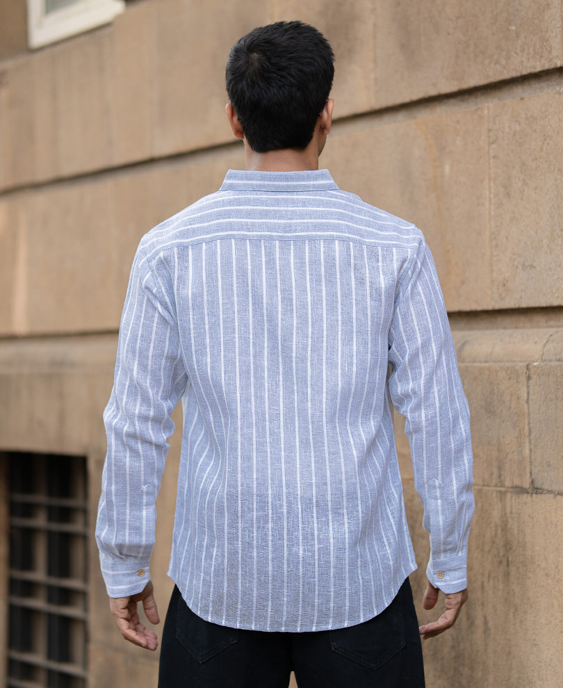 Grey Macro Stripe Shirt