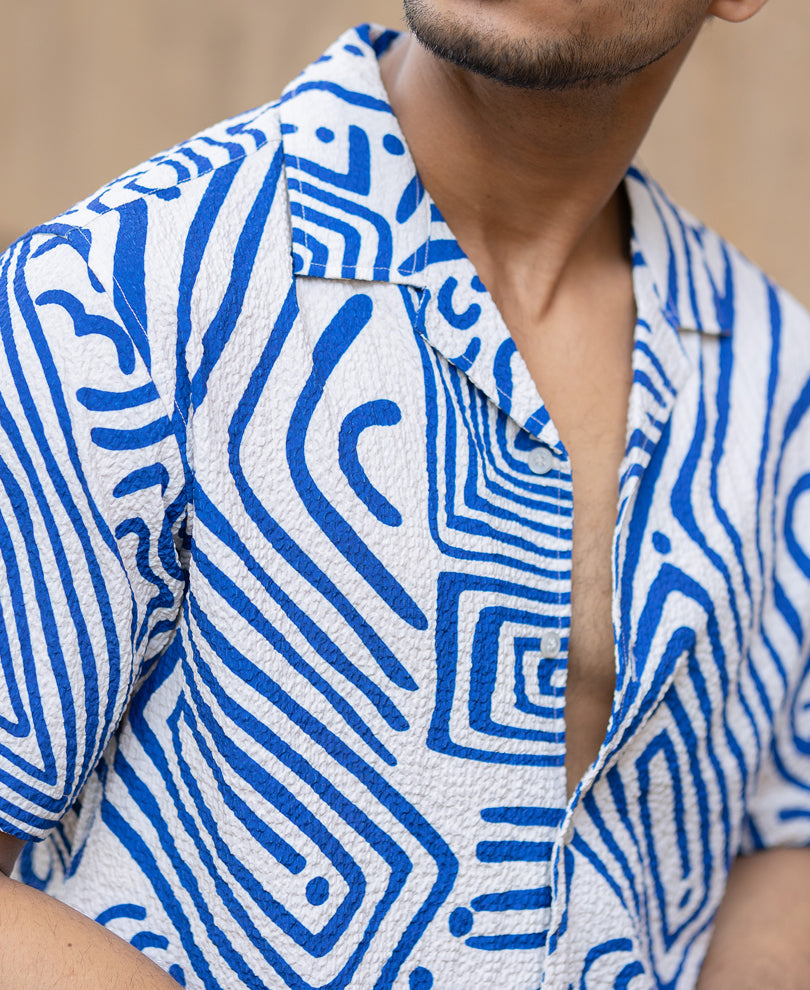 Royal Abstract Print Shirt