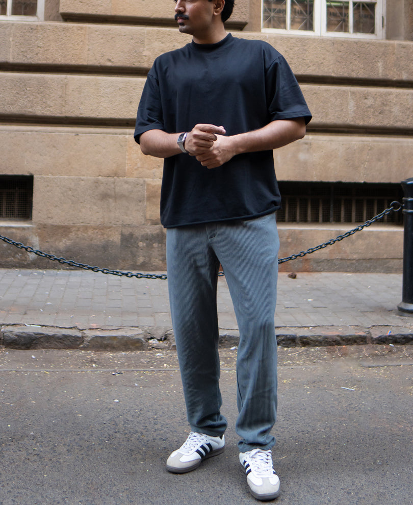 Grey Knit Gurkha Pant