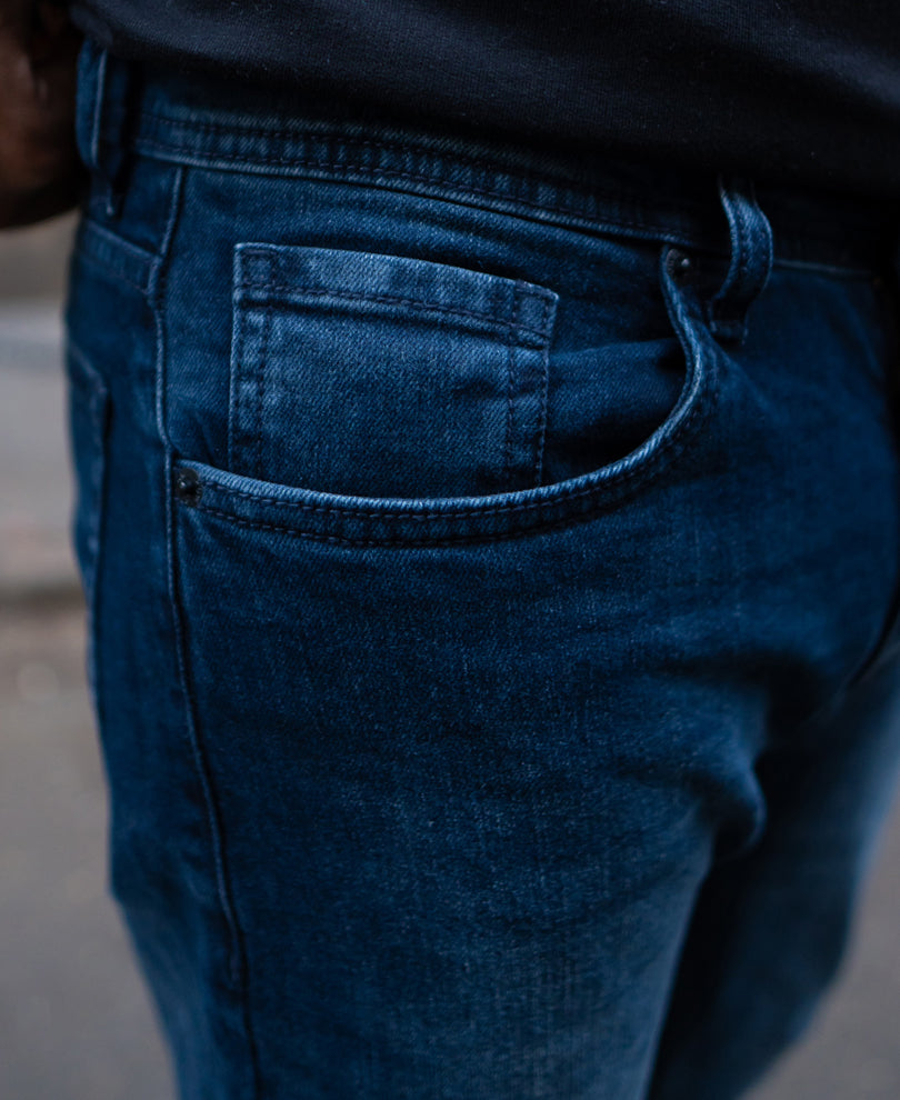 Dark Blue Regular Fit Denim Jeans