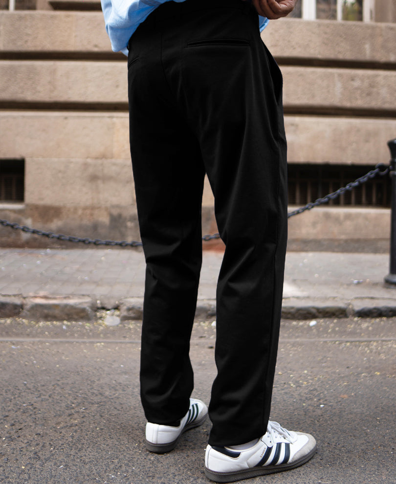 Black Knit Formal Pant