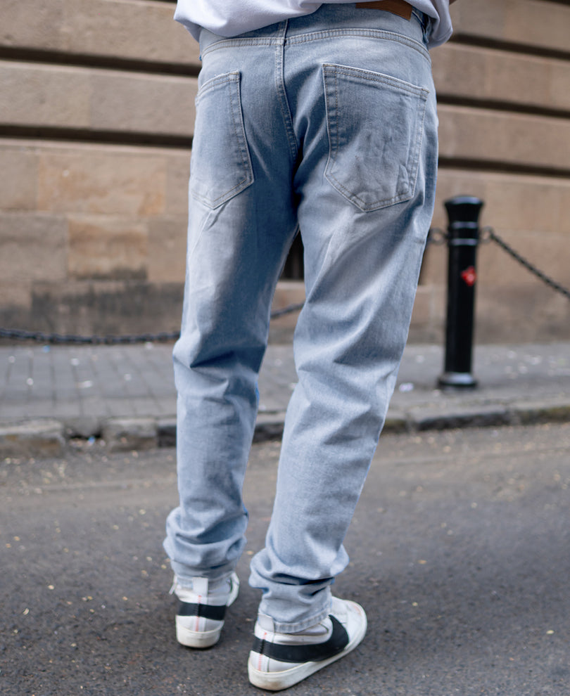 Light Blue Regular Fit Denim Jeans