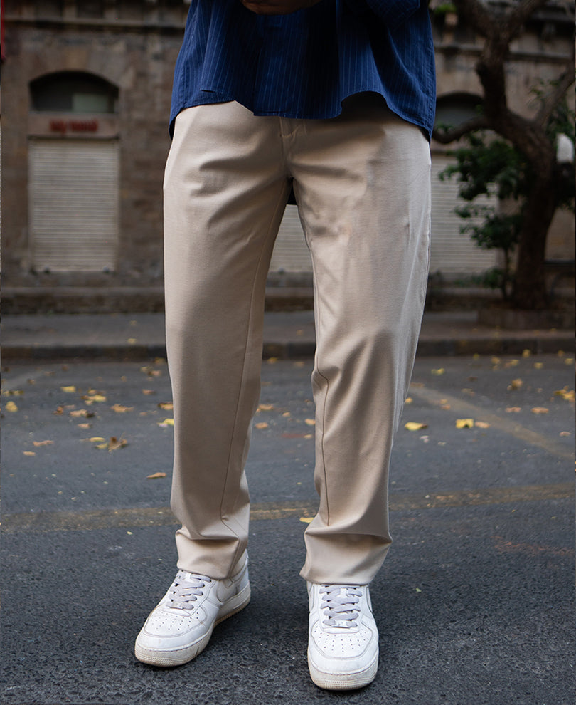 Beige Regular Fit Pant