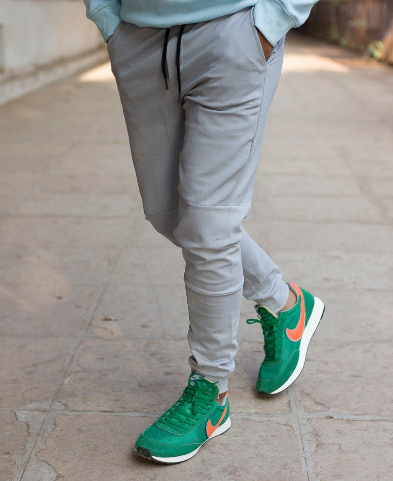 Mens Grey Long Side Zip Dri-Fit Track Pant