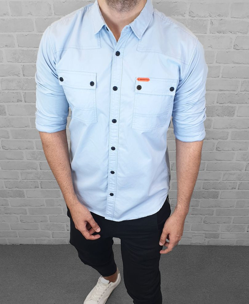 Sky Blue Denim Shirt