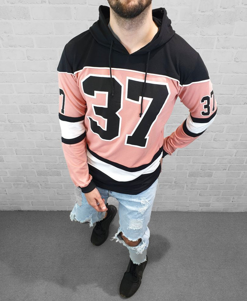 37 No Pink  Full Sleeves Hood T Shirt
