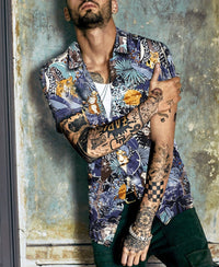 Animal Printed Half Sleeves Shirt