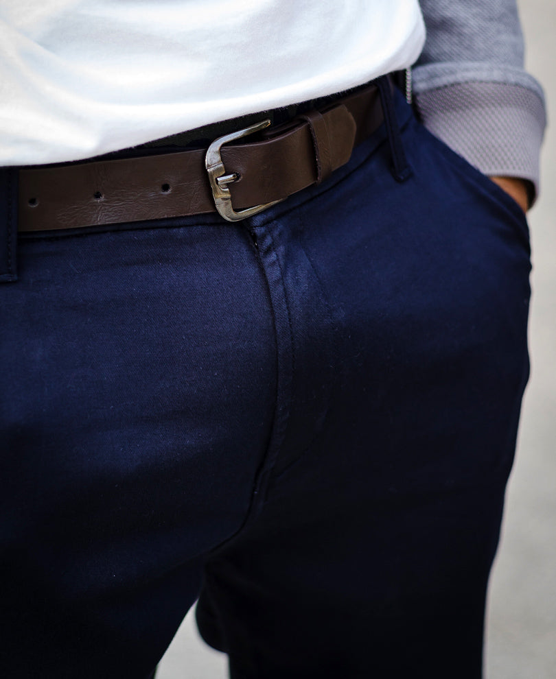 Navy Blue Cotton Short