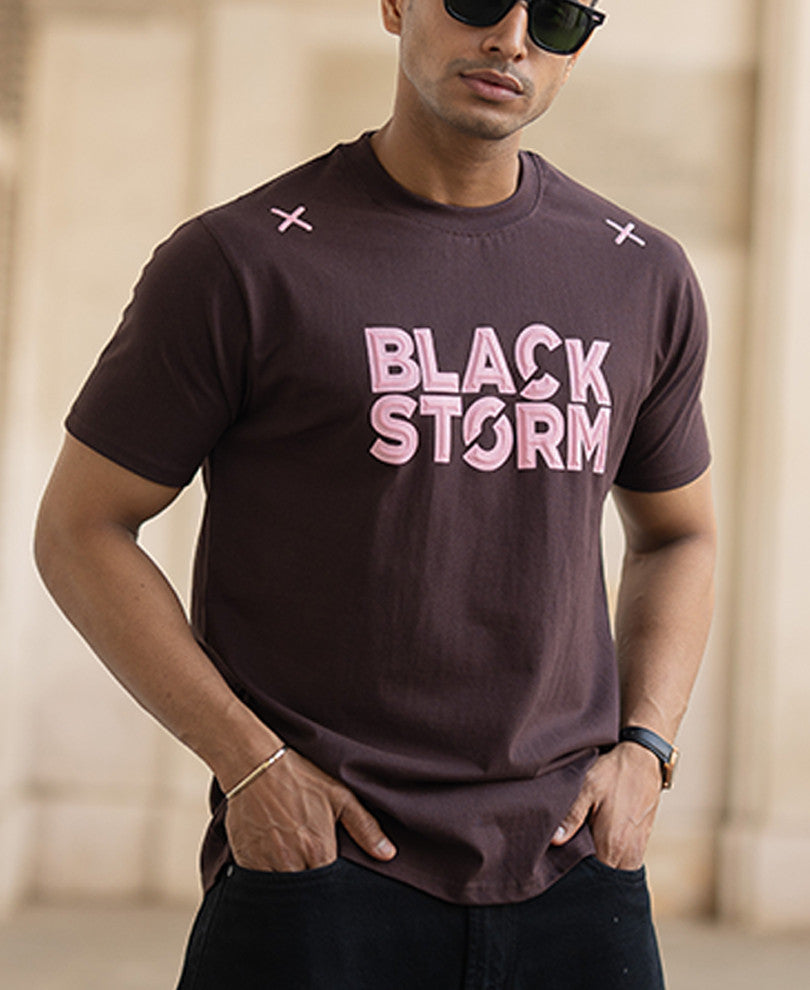 Coffee Brown Graphic T-Shirt