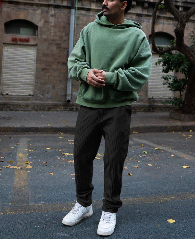 Black Rib Knit Pant
