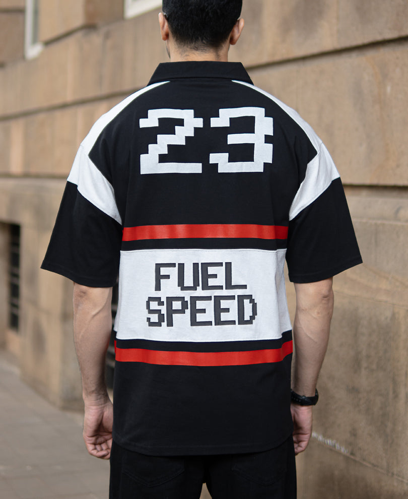 Black Panel Printed T-Shirt