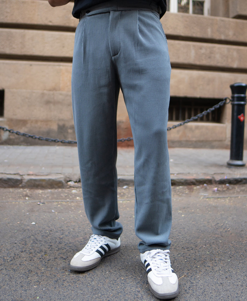 Grey Knit Gurkha Pant