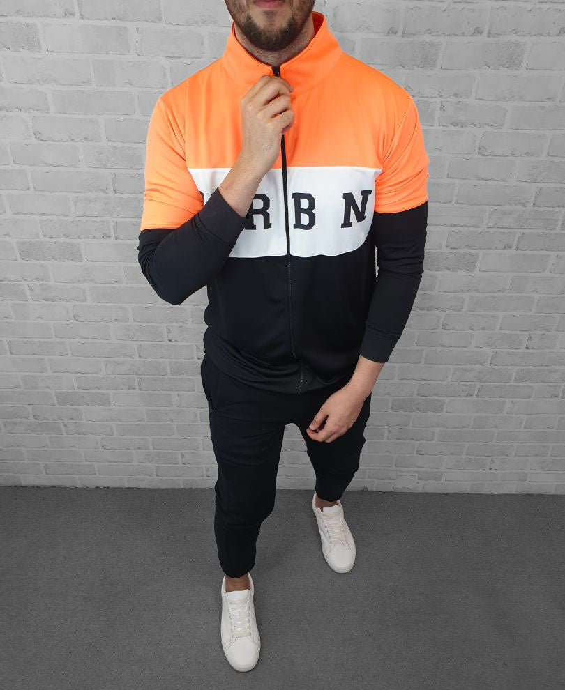 Neon Orange Urban Printed Dri-Fit Jacket