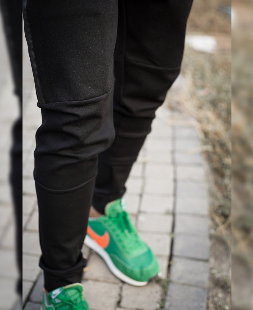 Mens Black Long Side Zip Dri-Fit Track Pant