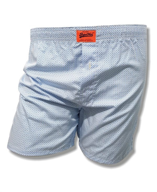 Mens Sky Blue Printed Boxer
