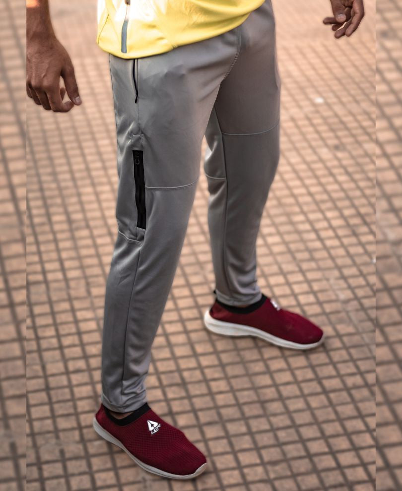Grey Side Zip Dri-Fit Track Pant