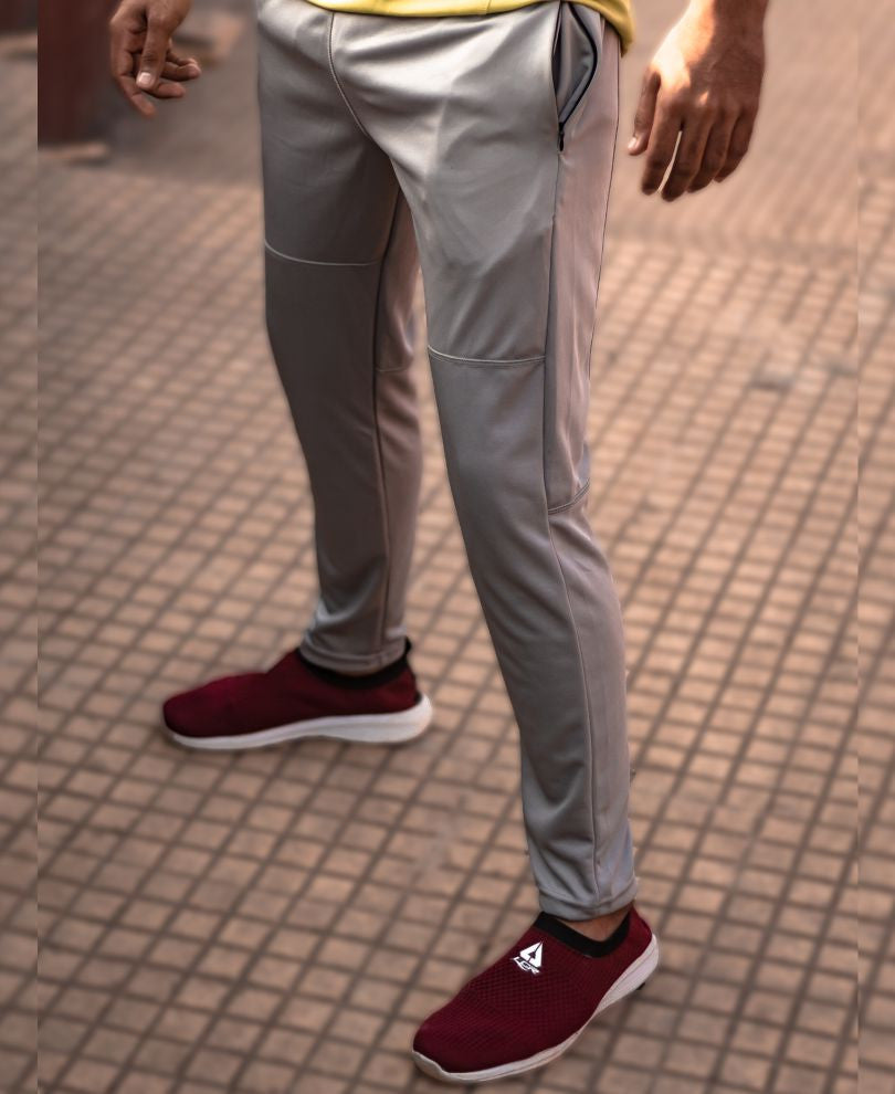 Grey Side Zip Dri-Fit Track Pant