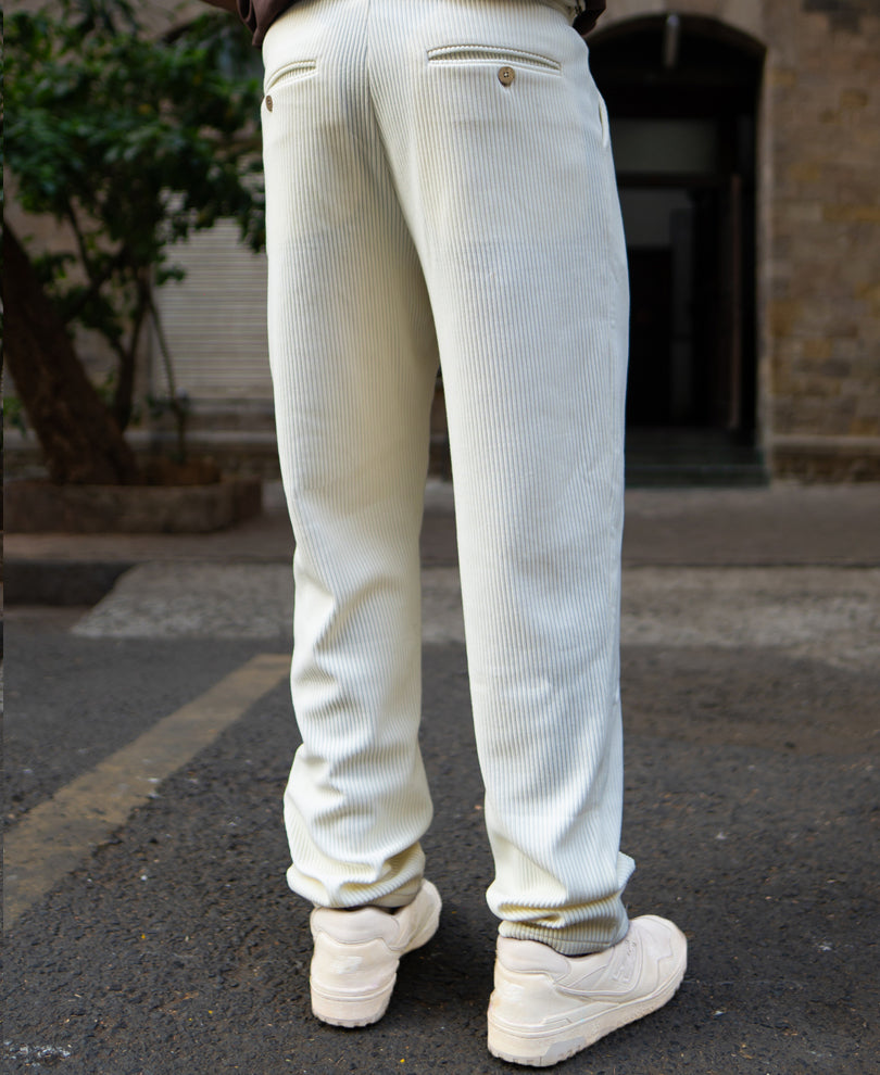 Cream Knit Gurkha Pant