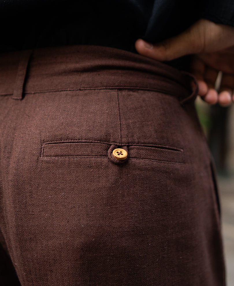 Dark Brown Linen Pant