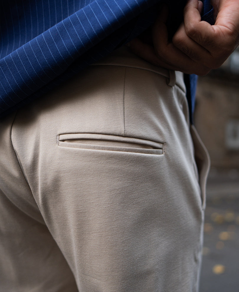 Beige Regular Fit Pant