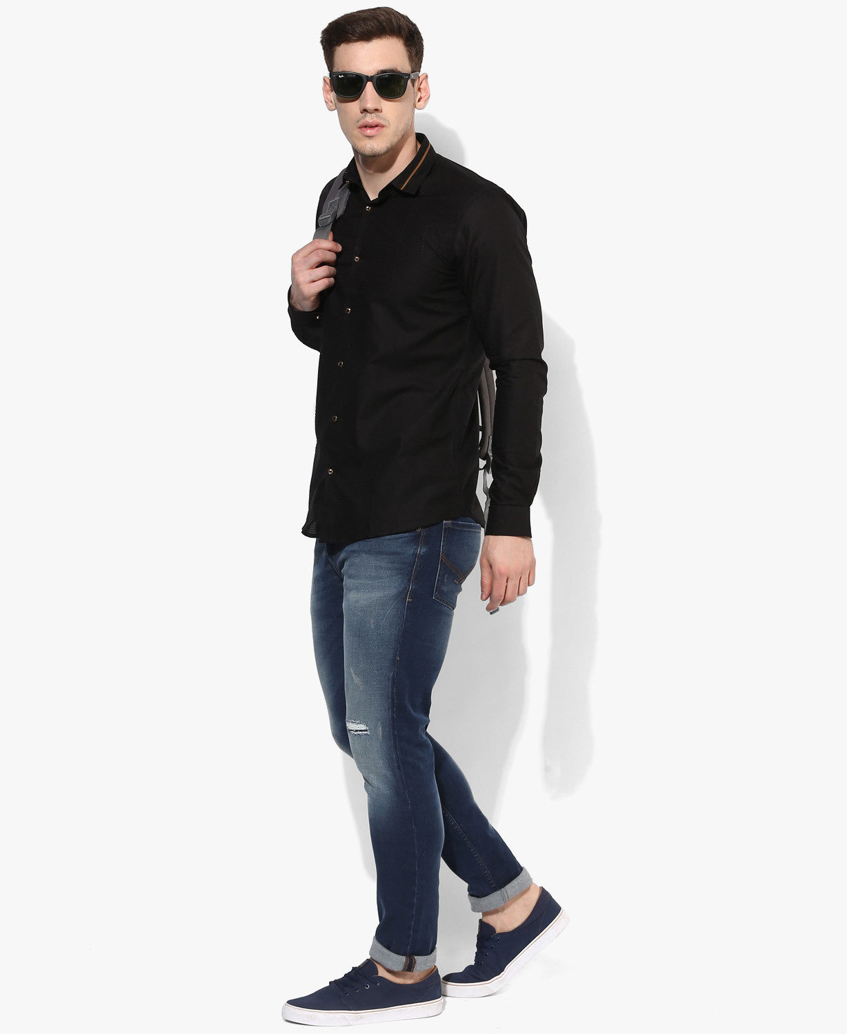 Black Stripes Casual Shirt