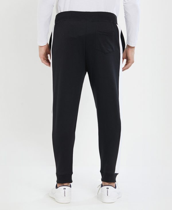Mens Black Stripes Track Pant