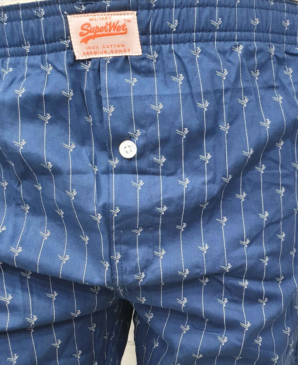 Mens Blue Flower Boxer