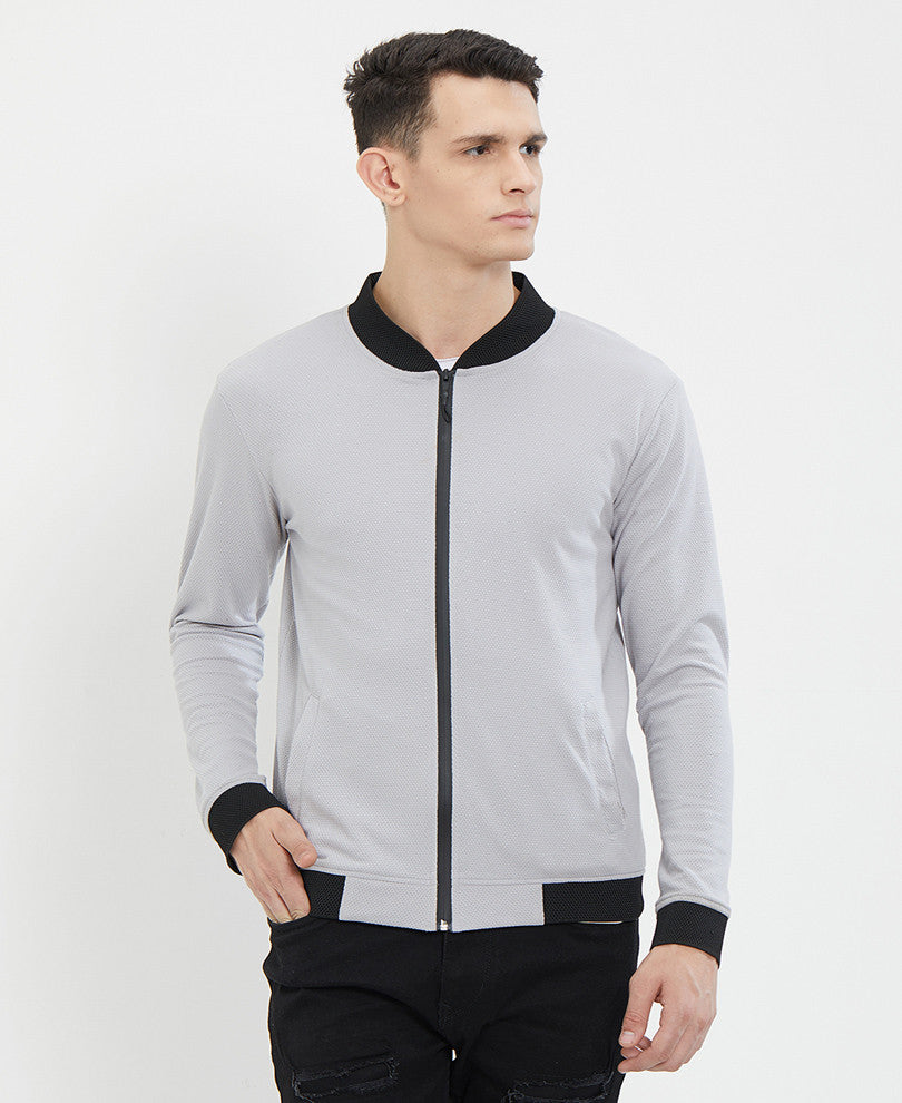 Grey bomber jacket