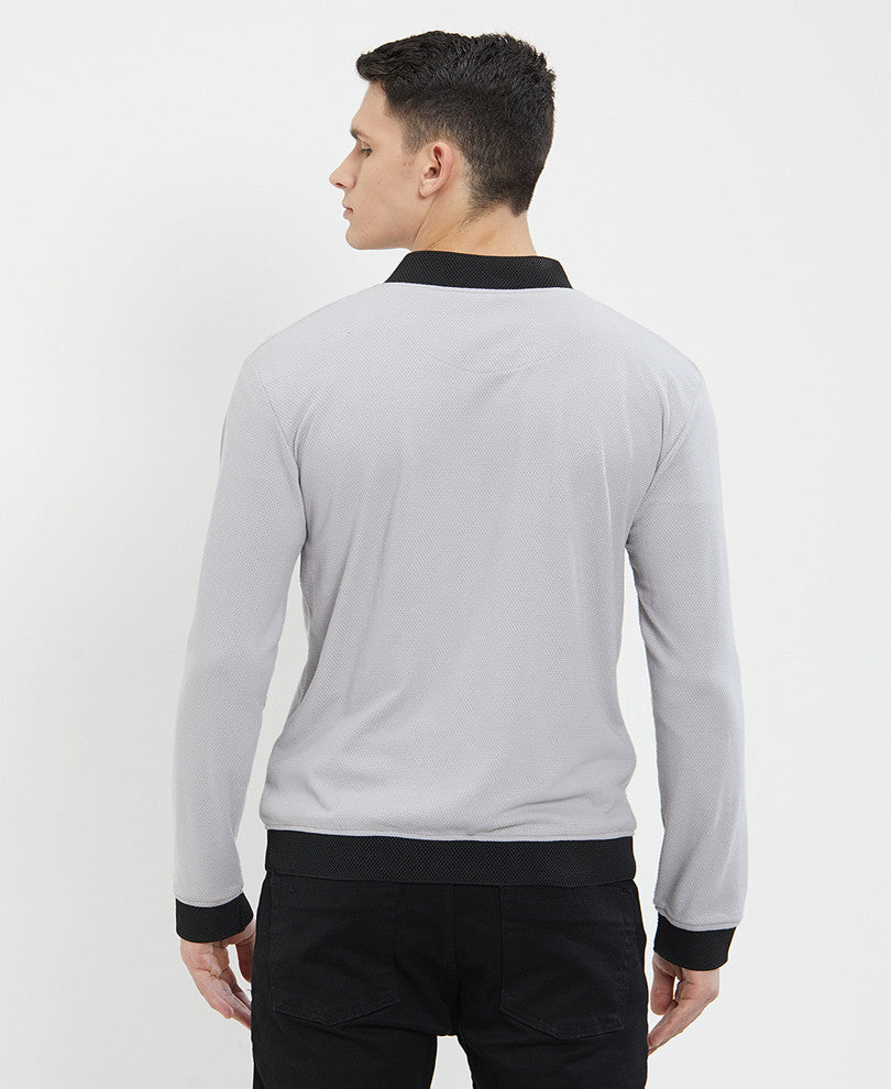 Grey bomber jacket