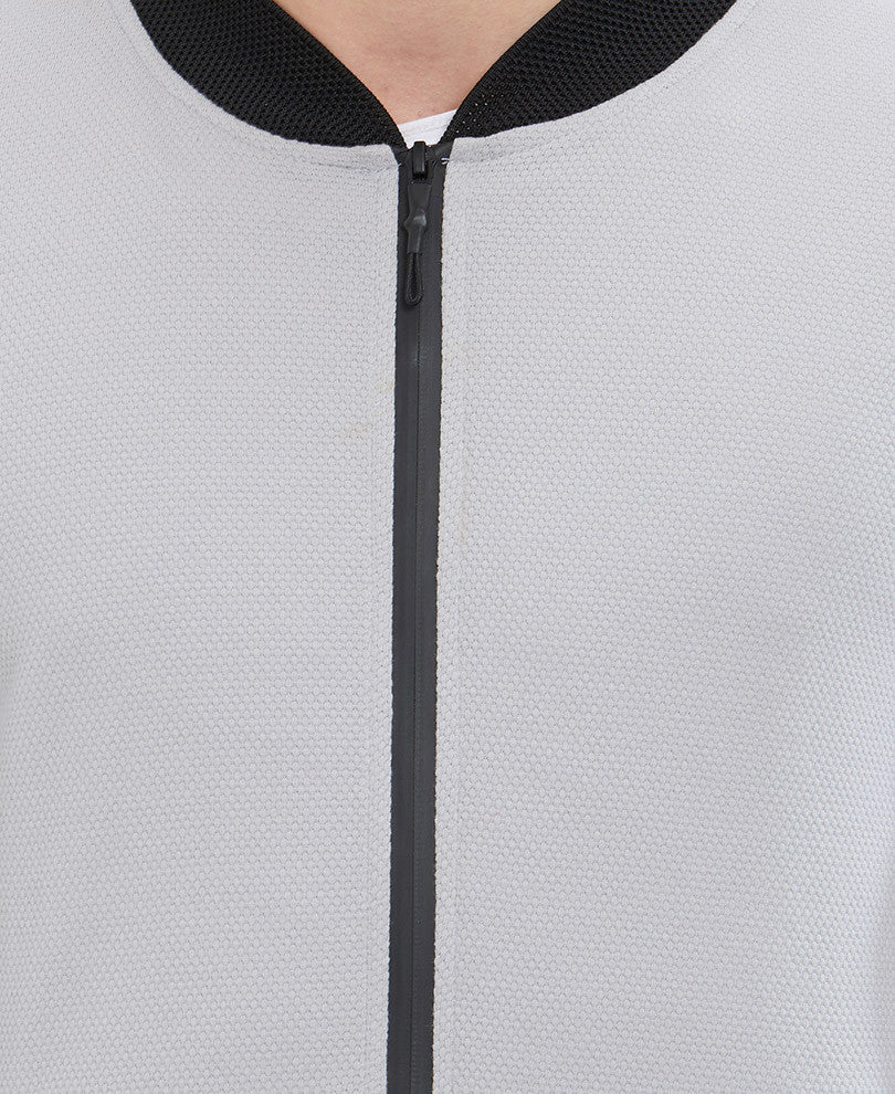 Grey bomber jacket