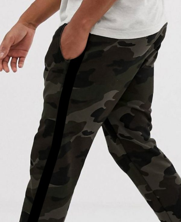 Urban Camouflage Stripes Ribbed Track Pant