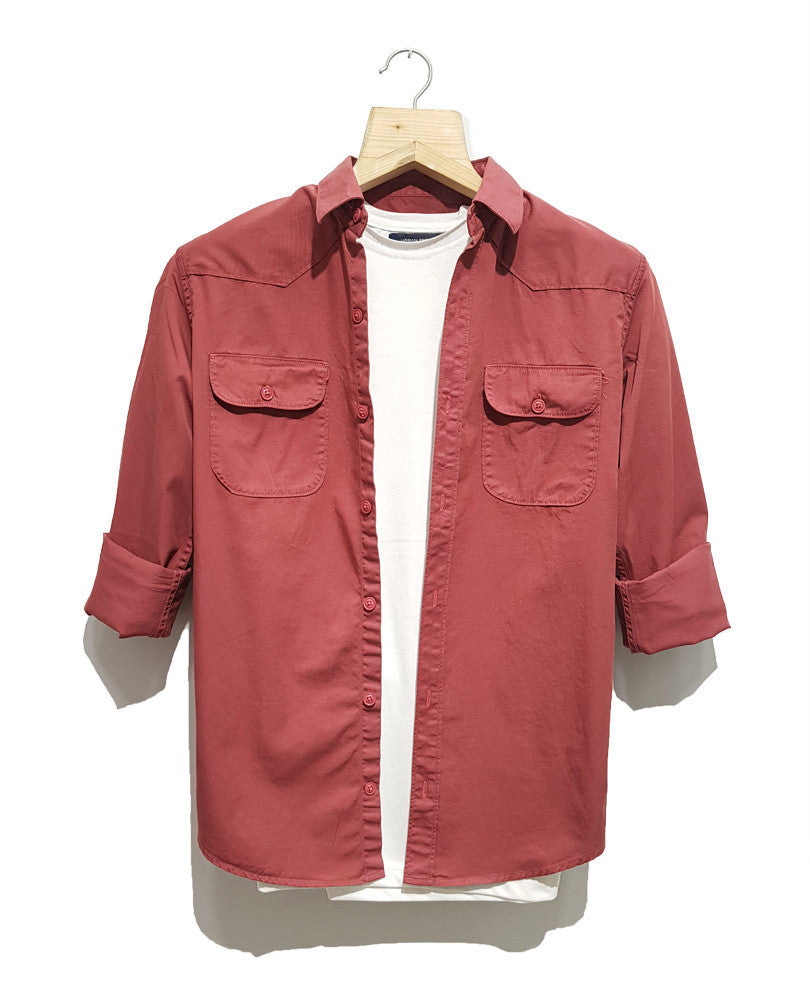 Red Casual Shirt