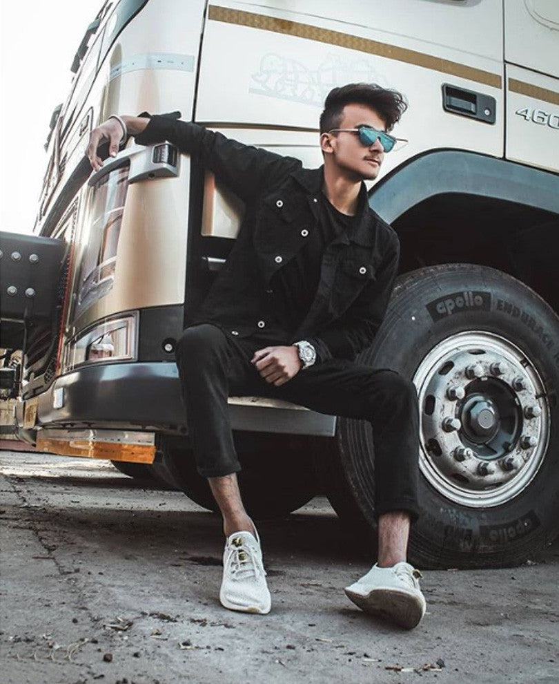Black Ripped Denim Jacket