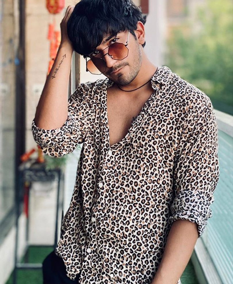 Mens Leopard Printed Full Sleeves Shirt