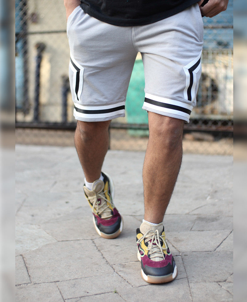 Grey Side Stripe 23 Shorts