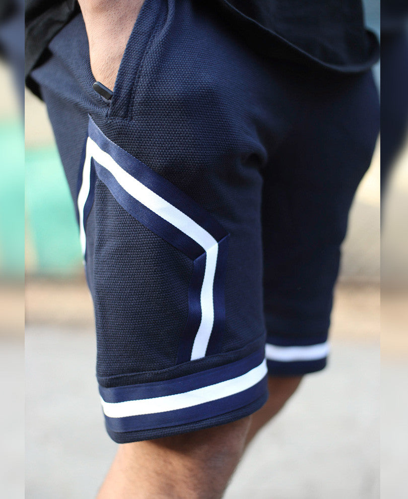 Navy Blue Side Stripe 23 Shorts