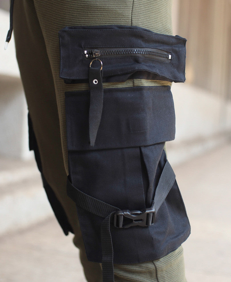 Urban Olive Green Cargo Pocket Joggers