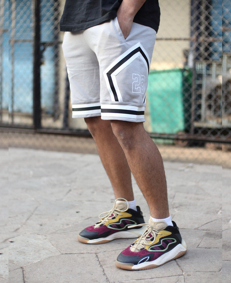 Grey Side Stripe 23 Shorts