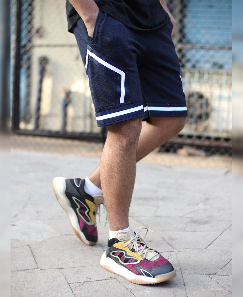 Navy Blue Side Stripe 23 Shorts