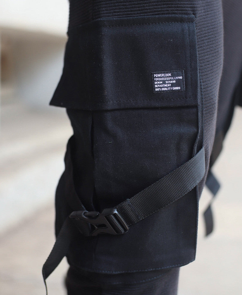 Urban Black Cargo Pocket Joggers