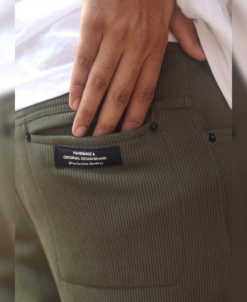 Urban Olive Green Plain Shorts
